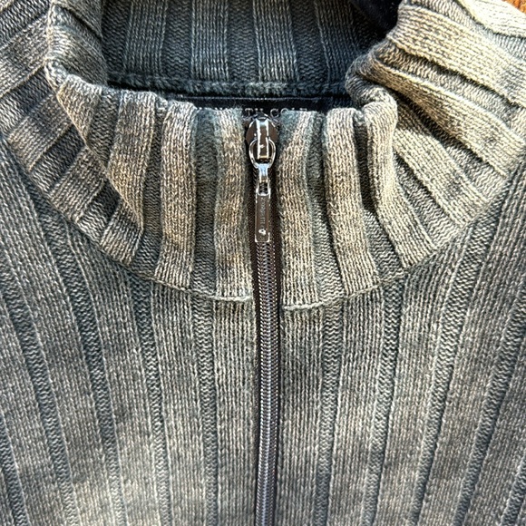 Kenneth Cole grey long sleeved zip up cardigan sweater XL - Picture 3 of 5